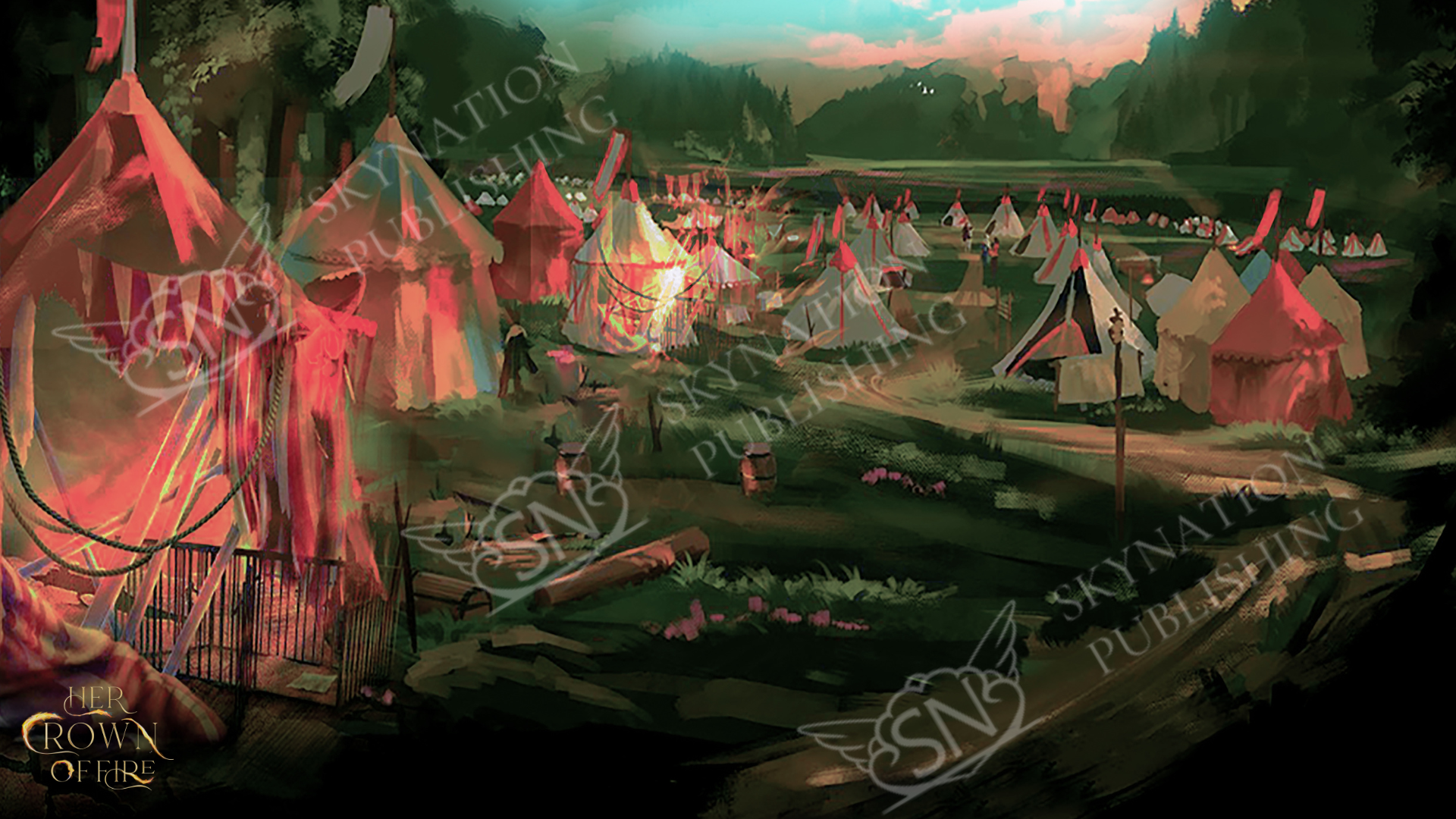 Her Crown of Fire Digital Wallpaper Pack (5)