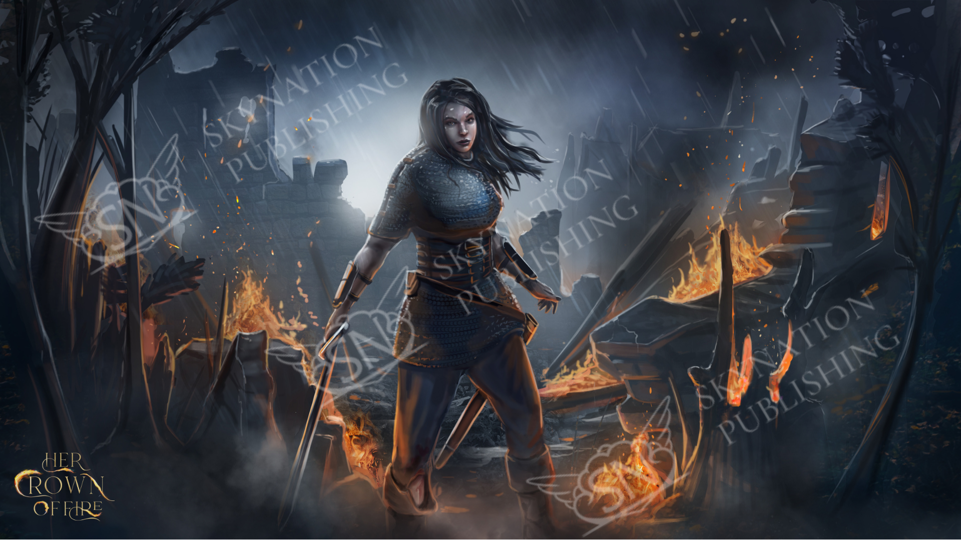 Her Crown of Fire Digital Wallpaper Pack (5)